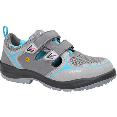 ELTEN Mila Aqua Easy ESD S1 Sandales de sécurité légères et respirantes pour femme – Microfibre/mesh – Sans cuir – Embout en acier – Fermeture Velcro, 42, gris ELTEN Mila Aqua Easy ESD S1 Sandales de sécurité légères et respirantes pour femme – Microfibre/mesh – Sans cuir – Embout en acier – Fermeture Velcro, 42, gris