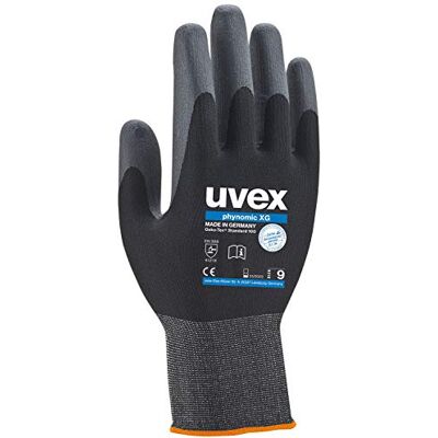 Uvex 1 paire de gants de travail phynomic XG Gants de protection pour le travail EN 388 Gris/noir 06/XS Uvex 1 paire de gants de travail phynomic XG Gants de protection pour le travail EN 388 Gris/noir 06/XS