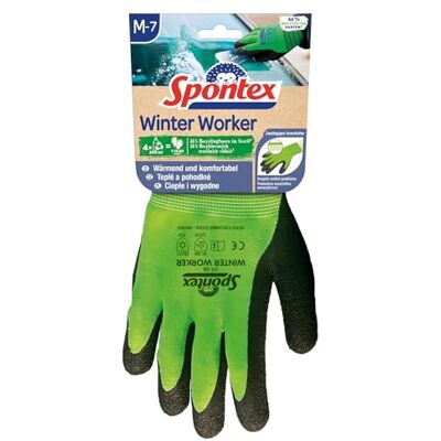 Spontex Winter Worker Paire de gants de travail en bouteilles PET recyclées Taille M Spontex Winter Worker Paire de gants de travail en bouteilles PET recyclées Taille M