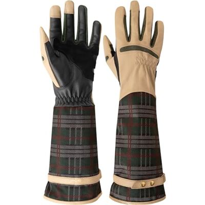 ACE Garden Glam Gants de jardinage pour femme Gants longs en cuir de chèvre Contre les épines et les pointes roses Taille XL ACE Garden Glam Gants de jardinage pour femme Gants longs en cuir de chèvre Contre les épines et les pointes roses Taille XL