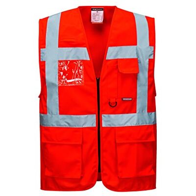 Portwest Berlin S476RERM Gilet de sécurité Rouge Taille M Portwest Berlin S476RERM Gilet de sécurité Rouge Taille M