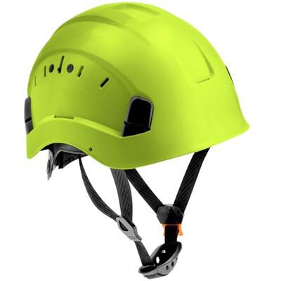 Högert TECHNIK Casque de protection Diemel Jaune de travail en ABS EN 397 réglable avec système à cliquet, ventilation mentonnière Högert TECHNIK Casque de protection Diemel Jaune de travail en ABS EN 397 réglable avec système à cliquet, ventilation mentonnière