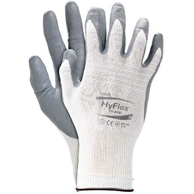 Ansell RAHYFLEX11-800_9 Lot de 12 gants de protection Blanc/gris Taille 9 Ansell RAHYFLEX11-800_9 Lot de 12 gants de protection Blanc/gris Taille 9
