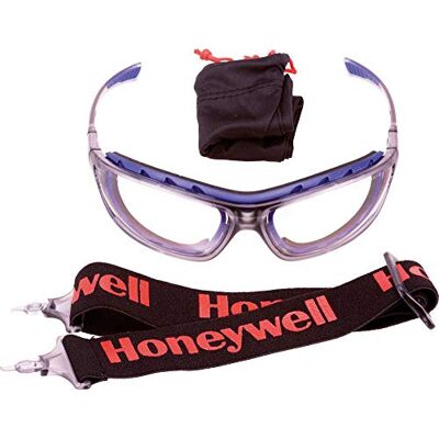 Honeywell 1028640 SP1000 2G, cadre transparent, cadre noir, protection contre les chocs et la poussière, large bandeau inclus, embout nasal flexible, antibuée et résistant aux rayures (1 pièce) Honeywell 1028640 SP1000 2G, cadre transparent, cadre noir, protection contre les chocs et la poussière, large bandeau inclus, embout nasal flexible, antibuée et résistant aux rayures (1 pièce)