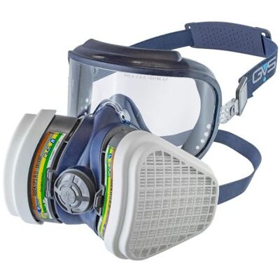 GVS Filter Technology UK Ltd Masque SPR535 Elipse Integra avec filtres ABEK1P3 contre les risques Poussieres Et Multiples Gaz, M/L, Bleu GVS Filter Technology UK Ltd Masque SPR535 Elipse Integra avec filtres ABEK1P3 contre les risques Poussieres Et Multiples Gaz, M/L, Bleu