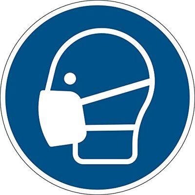 Durable 103406 Pictogramme au Sol " Port Masque Obligatoire", Non Permanent, Ø 43 cm, Bleu Durable 103406 Pictogramme au Sol " Port Masque Obligatoire", Non Permanent, Ø 43 cm, Bleu