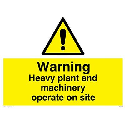 Viking WC5337-A3L-V Panneau en vinyle avec inscription « Warning Heavy Plant And Machinery Operate On Site » 300 mm H x 400 mm L Viking WC5337-A3L-V Panneau en vinyle avec inscription « Warning Heavy Plant And Machinery Operate On Site » 300 mm H x 400 mm L