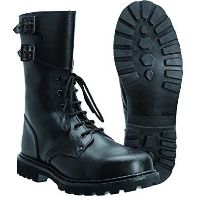 Mil-Tec Bottes Rangers Armée Française Cuir, Noir, 45 EU Mil-Tec Bottes Rangers Armée Française Cuir, Noir, 45 EU