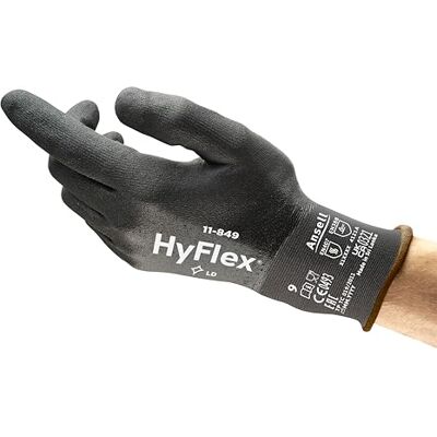 Ansell HyFlex 11-840 Gants de Travail Professionnels, Enduction Nitrile Résistante à l'Abrasion, Protection Industrielle Multiusage, Manutention et Mécanique, Noir, Taille XS (1 Paire) Ansell HyFlex 11-840 Gants de Travail Professionnels, Enduction Nitrile Résistante à l'Abrasion, Protection Industrielle Multiusage, Manutention et Mécanique, Noir, Taille XS (1 Paire)