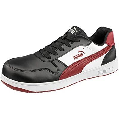 PUMA Safety FRONTCOURT Low S3 ESD FO HRO SR Chaussures de sécurité antidérapantes sans métal Embout en fibre de verre Unisexe, Noir/blanc/rouge., 44 EU PUMA Safety FRONTCOURT Low S3 ESD FO HRO SR Chaussures de sécurité antidérapantes sans métal Embout en fibre de verre Unisexe, Noir/blanc/rouge., 44 EU