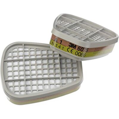 3M K6075 GT-5000-8401-4 Sachet de 2 Filtres anti-gaz A1 Vapeurs organiques/Formaldéhyde 3M K6075 GT-5000-8401-4 Sachet de 2 Filtres anti-gaz A1 Vapeurs organiques/Formaldéhyde