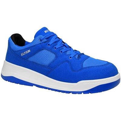 ELTEN Maverick Blue Low ESD S1P Chaussures de sécurité pour homme en textile avec embout en acier léger et sportif Bleu Pointure 47 ELTEN Maverick Blue Low ESD S1P Chaussures de sécurité pour homme en textile avec embout en acier léger et sportif Bleu Pointure 47