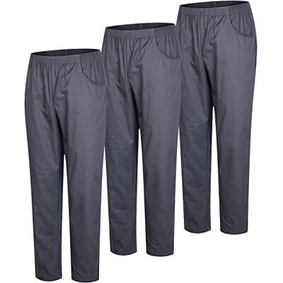 MISEMIYA Pack 3 Pcs PANTALÓN SANITARIO UNISEX UNIFORME SANITARIO UNIFORMES MEDICOS PANTALÓN DE TRABAJO M, Gris 21 MISEMIYA Pack 3 Pcs PANTALÓN SANITARIO UNISEX UNIFORME SANITARIO UNIFORMES MEDICOS PANTALÓN DE TRABAJO M, Gris 21