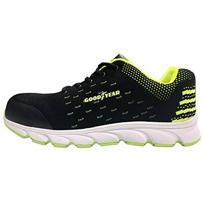 Goodyear Hommes Femmes Unisexe Vêtements de travail Sport Comfort Sole Composite Metal Free Safety Toe & Midsole S1P SRA Noir/Vert 42 EU Goodyear Hommes Femmes Unisexe Vêtements de travail Sport Comfort Sole Composite Metal Free Safety Toe & Midsole S1P SRA Noir/Vert 42 EU