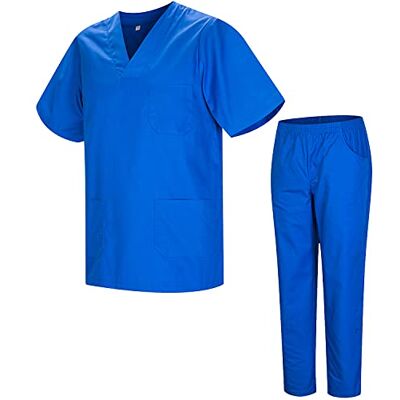 MISEMIYA Uniformes médicales unisexe Uniforme médical avec haut et pantalon BT-817-8312, Bleu roi 22, XS MISEMIYA Uniformes médicales unisexe Uniforme médical avec haut et pantalon BT-817-8312, Bleu roi 22, XS