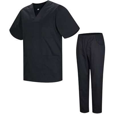 MISEMIYA Ensemble Uniformes Unisexe Blouse Uniforme Médical avec Haut et Pantalon Ref.8178 Large, Noir 21 MISEMIYA Ensemble Uniformes Unisexe Blouse Uniforme Médical avec Haut et Pantalon Ref.8178 Large, Noir 21