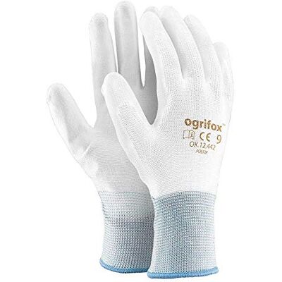 Ogrifox OX-Poliur_Ww8 OX.12.442 Lot de 12 gants de protection Blanc brillant 8 tailles Ogrifox OX-Poliur_Ww8 OX.12.442 Lot de 12 gants de protection Blanc brillant 8 tailles