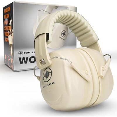 Schallwerk Work+ Protection auditive de travail Taille réglable Casque anti-bruit de qualité supérieure Protection auditive pour le travail et la vie quotidienne (Beige) Schallwerk Work+ Protection auditive de travail Taille réglable Casque anti-bruit de qualité supérieure Protection auditive pour le travail et la vie quotidienne (Beige)