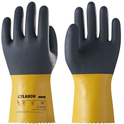 LANON Protection LANON Gants de sécurité réutilisables en PVC, Gants industriels robustes, résistants aux produits chimiques/mécaniques/à l'huile, antidérapants/vieillissant, certifiés CE, taille XXL/11 LANON Protection LANON Gants de sécurité réutilisables en PVC, Gants industriels robustes, résistants aux produits chimiques/mécaniques/à l'huile, antidérapants/vieillissant, certifiés CE, taille XXL/11