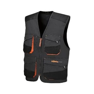Beta , Gilet de travail multipoches léger, gris, XL Beta , Gilet de travail multipoches léger, gris, XL
