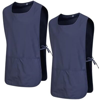 MISEMIYA Lot de 2 unités Tablier de nettoyage uniforme de travail CLINICA Médecins Nettoyage vétérinaire 2-3301, Gris 68, M MISEMIYA Lot de 2 unités Tablier de nettoyage uniforme de travail CLINICA Médecins Nettoyage vétérinaire 2-3301, Gris 68, M