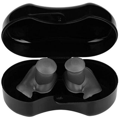 Alomejor 1 Paire Bouchons d'oreilles Anti-bruit Imperméables Professionnels avec Matériau en Silicone de Qualité Supérieure pour Nager Plonger Dormir(Noir) Alomejor 1 Paire Bouchons d'oreilles Anti-bruit Imperméables Professionnels avec Matériau en Silicone de Qualité Supérieure pour Nager Plonger Dormir(Noir)