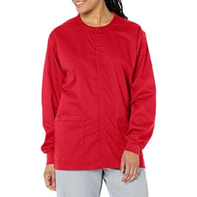 WonderWink 800XREDT3XL Wonder Work Veste à bouton-pression unisexe, rouge, taille 3XL WonderWink 800XREDT3XL Wonder Work Veste à bouton-pression unisexe, rouge, taille 3XL