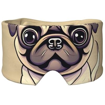 SKKNT Drôle carlin carlin chien chien imprimé sommeil yeux et coussinets d'oreille masque respirant réglable masque pour les yeux occultant confortable SKKNT Drôle carlin carlin chien chien imprimé sommeil yeux et coussinets d'oreille masque respirant réglable masque pour les yeux occultant confortable