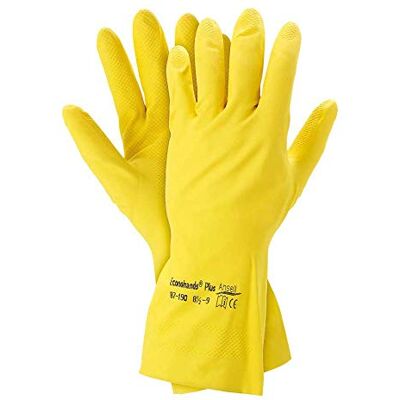 Ansell RAECONOH87-190_8 Lot de 12 gants de protection Jaune Taille 8 Ansell RAECONOH87-190_8 Lot de 12 gants de protection Jaune Taille 8