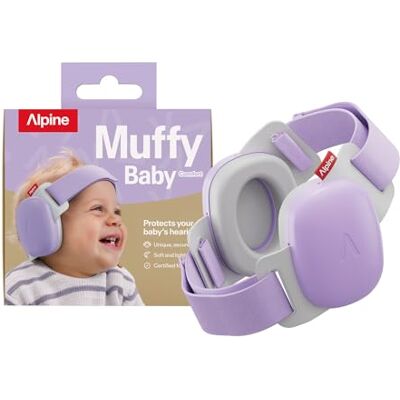 Alpine Muffy Baby 24 dB, Protection Auditive Innovante pour Bébés et Enfants Jusqu’à 5 Ans, Confort Ultime, Voyages, Feux d'artifice, Spectacles, Certifiée CE, Violet Alpine Muffy Baby 24 dB, Protection Auditive Innovante pour Bébés et Enfants Jusqu’à 5 Ans, Confort Ultime, Voyages, Feux d'artifice, Spectacles, Certifiée CE, Violet