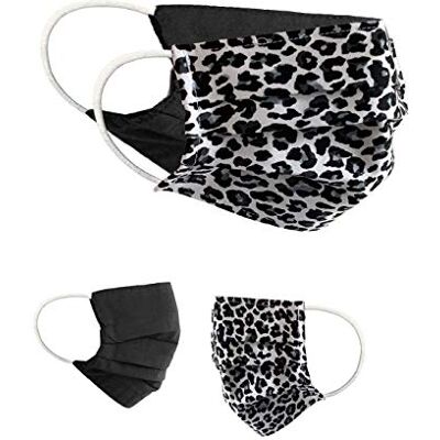 BAF Masque en tissu 100% coton lavable OEKO-TEX 100 Lot de 2 Set Pack double Masque buccal et nasal réutilisable BAF Masque en tissu 100% coton lavable OEKO-TEX 100 Lot de 2 Set Pack double Masque buccal et nasal réutilisable