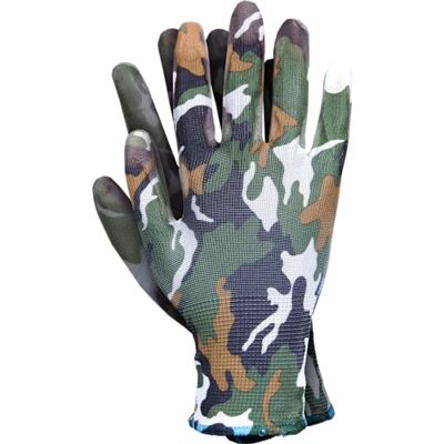 Ogrifox OX-POLYCAMO Gants en polyester enduits de polyuréthane blanc, gants de protection, gants de travail, gants de jardinage OX.12.961, camouflage, taille 7, 240 paires. Ogrifox OX-POLYCAMO Gants en polyester enduits de polyuréthane blanc, gants de protection, gants de travail, gants de jardinage OX.12.961, camouflage, taille 7, 240 paires.