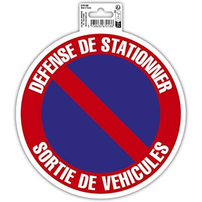 EXACOMPTA Réf. 67018E 1 panneau rond adhésif DÉFENSE DE STATIONNER SORTIE DE VOITURES En PVC traité anti-dérapant et résistant aux UV Diamètre du panneau : 20 cm Coloris rouge EXACOMPTA Réf. 67018E 1 panneau rond adhésif DÉFENSE DE STATIONNER SORTIE DE VOITURES En PVC traité anti-dérapant et résistant aux UV Diamètre du panneau : 20 cm Coloris rouge