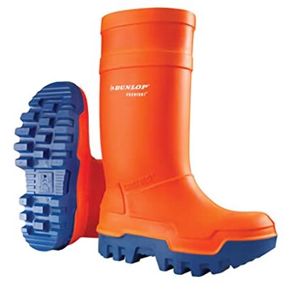 Dunlop Purofort Thermo+ Bottes de sécurité hommes et femmes Bottes d'hiver – Embout en acier Imperméable Isolé Legér – Orange/Bleu – Pointures 37 à 48 Dunlop Purofort Thermo+ Bottes de sécurité hommes et femmes Bottes d'hiver – Embout en acier Imperméable Isolé Legér – Orange/Bleu – Pointures 37 à 48