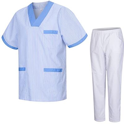 MISEMIYA Casaca Et PANTALON Sanitaires Unisexe Uniformes sanitaires MÉDICAUX REF-8178, Bleu ciel T817-4, XL MISEMIYA Casaca Et PANTALON Sanitaires Unisexe Uniformes sanitaires MÉDICAUX REF-8178, Bleu ciel T817-4, XL