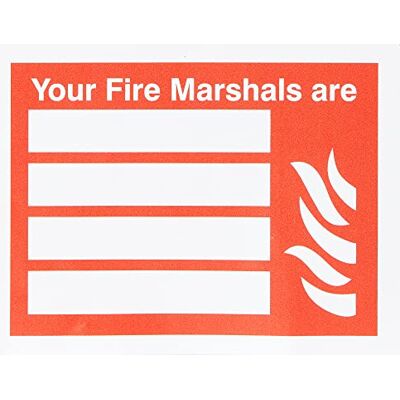 SECO Your Fire Marshals are & Fire Panneau autocollant en vinyle 200 x 150 mm SECO Your Fire Marshals are & Fire Panneau autocollant en vinyle 200 x 150 mm