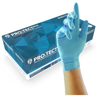 UNIGLOVES Lot de 100 gants en nitrile non poudrés Taille M GU0043 Bleu UNIGLOVES Lot de 100 gants en nitrile non poudrés Taille M GU0043 Bleu