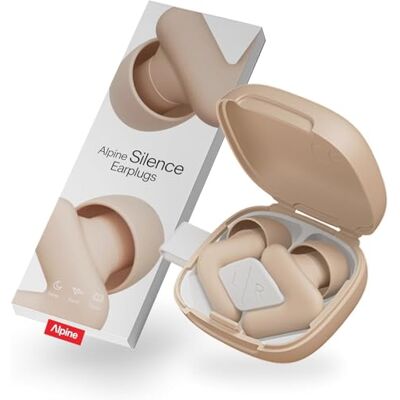 Alpine Silence Bouchons d'Oreilles pour Dormir, Voyager & Se Concentrer Confortables, Réutilisables V-forme ajustée & Embouts Ovales Doux – XS/S/M/L – Jusqu'à 25dB Réduction de Bruit – Beige Alpine Silence Bouchons d'Oreilles pour Dormir, Voyager & Se Concentrer Confortables, Réutilisables V-forme ajustée & Embouts Ovales Doux – XS/S/M/L – Jusqu'à 25dB Réduction de Bruit – Beige