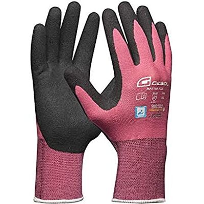 Gebol Master Flex Lady 1 paire de gants de travail pour femme avec revêtement en nitrile avec forte adhérence, testés dermatologiquement, parfaits pour les travaux de précision, taille M (taille 8 Gebol Master Flex Lady 1 paire de gants de travail pour femme avec revêtement en nitrile avec forte adhérence, testés dermatologiquement, parfaits pour les travaux de précision, taille M (taille 8