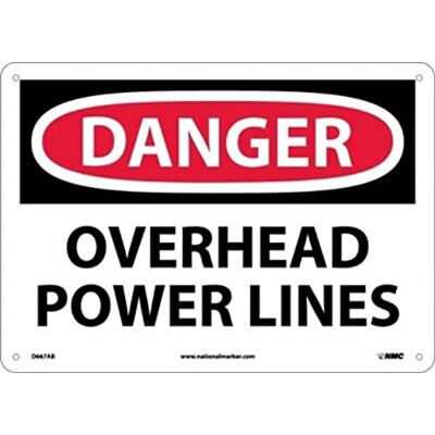 NMC D667AB Panneau de danger en aluminium avec texte blanc/noir sur base rouge/blanc 35,6 x 25,4 cm NMC D667AB Panneau de danger en aluminium avec texte blanc/noir sur base rouge/blanc 35,6 x 25,4 cm
