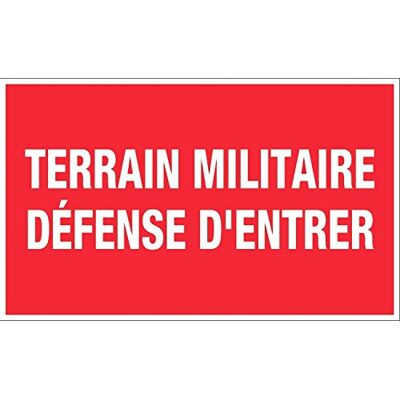 NOVAP Panneau Terrain militaire défense d'entrer Rigide 330x200mm 4160573 NOVAP Panneau Terrain militaire défense d'entrer Rigide 330x200mm 4160573