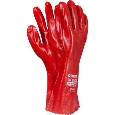 Ogrifox OX-PVC40 Gants de protection, Gants de travail Ox.16.375 PVC40, Longueur 40mm Rouge, 60 paires Ogrifox OX-PVC40 Gants de protection, Gants de travail Ox.16.375 PVC40, Longueur 40mm Rouge, 60 paires