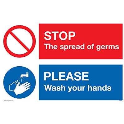 Viking Plaque STOP germs Please wash your hands Vinyle/autocollant Viking Plaque STOP germs Please wash your hands Vinyle/autocollant