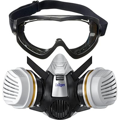 Dräger X-plore 3300 Kit peintre avec filtre combiné A2P3 & lunettes Dräger X-plore 3300 Kit peintre avec filtre combiné A2P3 & lunettes