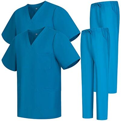 MISEMIYA Pack * 2 Pcs Ensemble Uniformes Unisexe Blouse Uniforme Médical avec Haut et Pantalon 2-6801-6802 M, Turquesa 68 MISEMIYA Pack * 2 Pcs Ensemble Uniformes Unisexe Blouse Uniforme Médical avec Haut et Pantalon 2-6801-6802 M, Turquesa 68