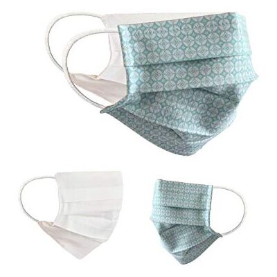 BAF Masque en tissu 100% coton lavable OEKO-TEX 100 Lot de 2 Set Pack double Masque buccal et nasal réutilisable BAF Masque en tissu 100% coton lavable OEKO-TEX 100 Lot de 2 Set Pack double Masque buccal et nasal réutilisable