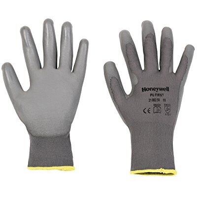 Honeywell Gants tricotés tout usage en polyamide 2100250-06 PU FIRST, légers, 26 cm de long, taille 06 (lot de 10 paires), gris Honeywell Gants tricotés tout usage en polyamide 2100250-06 PU FIRST, légers, 26 cm de long, taille 06 (lot de 10 paires), gris