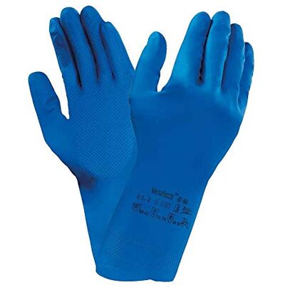 Ansell RAVERSAT87-195_7 Lot de 12 gants de protection Bleu Taille 7 Ansell RAVERSAT87-195_7 Lot de 12 gants de protection Bleu Taille 7
