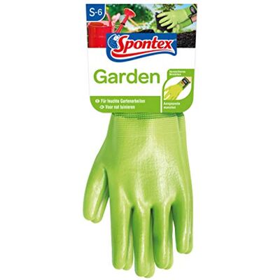 Spontex Garden – Gants de jardin polyvalents pour travaux de jardin humides, poignets réglables – 1 paire Taille S Spontex Garden – Gants de jardin polyvalents pour travaux de jardin humides, poignets réglables – 1 paire Taille S