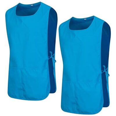 MISEMIYA Lot de 2 unités Tablier de nettoyage uniforme de travail CLINICA Médecins Nettoyage vétérinaire 2-3301, Bleu ciel 68, L MISEMIYA Lot de 2 unités Tablier de nettoyage uniforme de travail CLINICA Médecins Nettoyage vétérinaire 2-3301, Bleu ciel 68, L